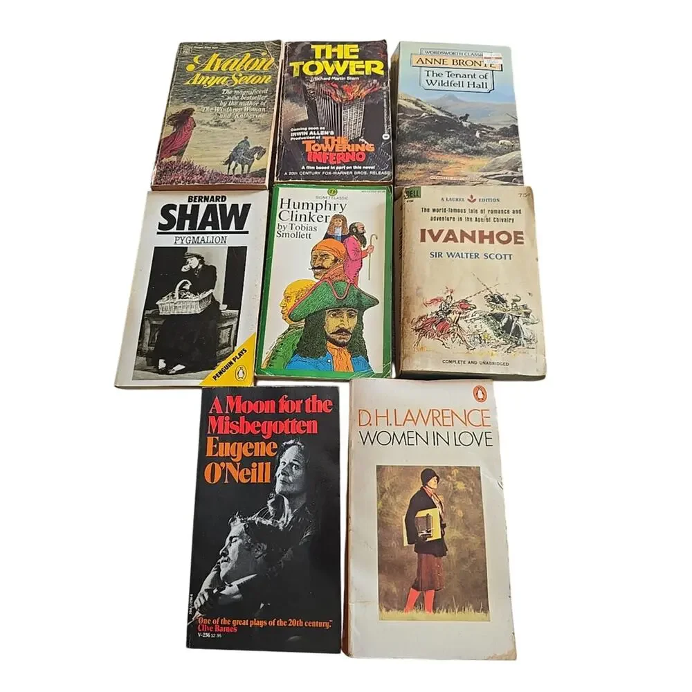 Lot of 8 Vintage Mixed Authors Romance Fantasy Fiction‎ Paperback Novel Books